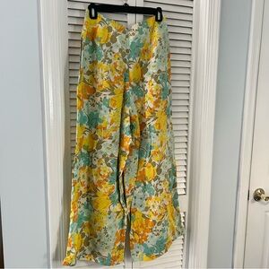 Floral Wide-Leg Pants